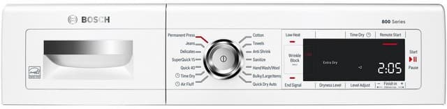 Bosch 800 Series 4.0 Cu. Ft. White Compact Condensation Dryer-3