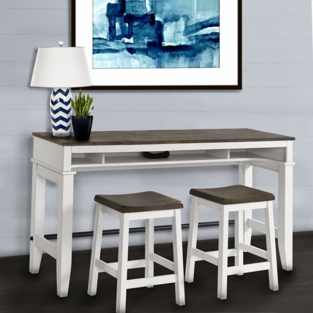Intercon Kona Gray and White Sofa Bar Table-3