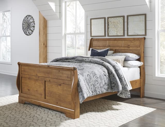 Signature Design by Ashley® 6 Piece Bittersweet Light Brown Queen Sleigh Bedroom Set with Free Mattress Set-4