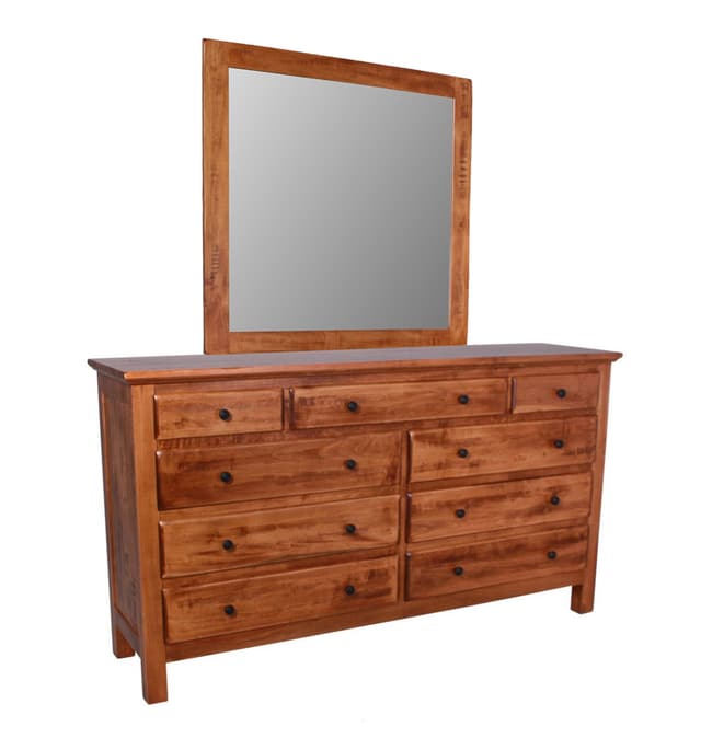 Daniel's Amish® Lewiston Solid Wood 9 Drawer Dresser and Mirror-2