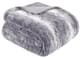Olliix by Madison Park Zuri Grey 96x80" Polyester Faux Tip Dyed Brushed Fur Oversized Bed Throw-0