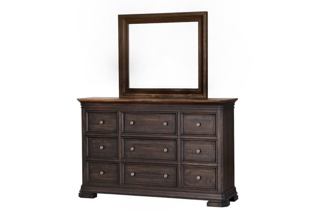 Napa Furniture Design Grand Louie Brown Dresser and Mirror-0