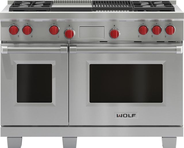 Wolf 48 Pro Style Dual Fuel Range Stainless Steel Df484cglp