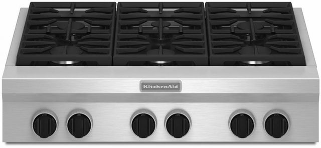 Kitchenaid 35 94 Stainless Steel Commercial Style Gas Rangetop