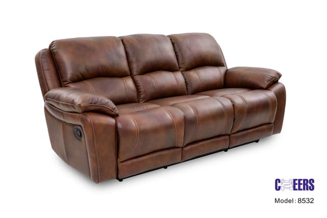 Cheers Leather Power Headrest Reclining Sofa-2