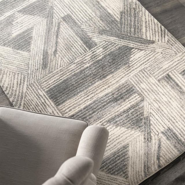 Orian Nirvana Atherton Soft White 5' x 8' Rug-2