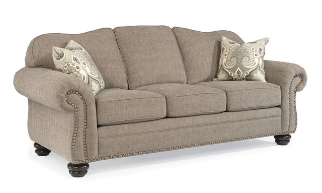 Flexsteel® Bexley One Tone Fabric Sofa with Nailhead Trim-8648-31