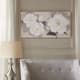 Olliix by Madison Park Midday Bloom White Florals Paint Embellished Canvas-2