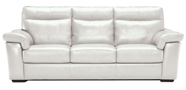 Natuzzi Editions Living Room Large White Italian Leather Sofa-0