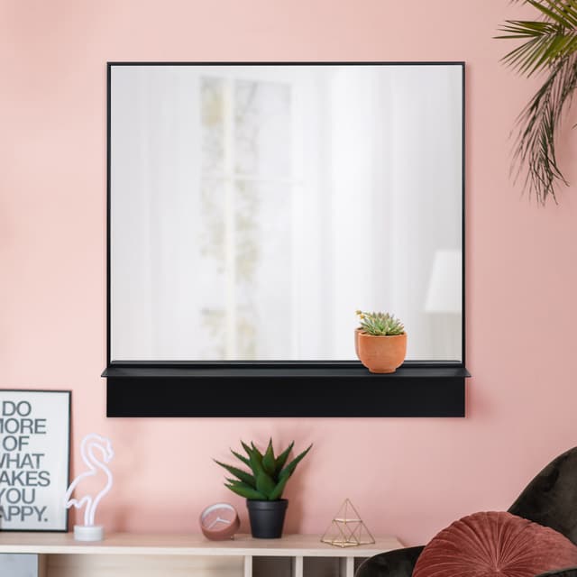Renwil® Otavi Black Mirror with Shelf-2