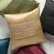 Surya Solid Pleated Dark Green 18"x18" Pillow Shell with Polyester Insert-2