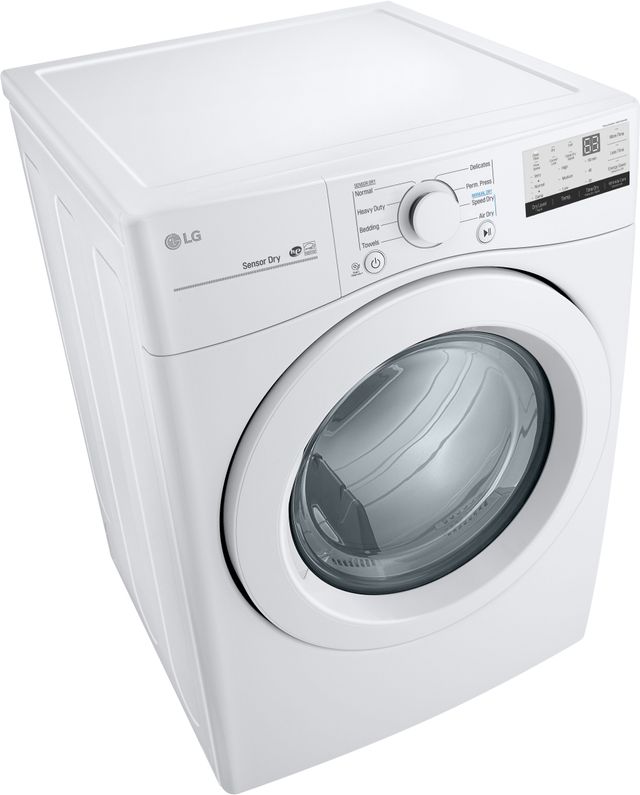 LG 7.4 Cu. Ft. White Front Load Gas Dryer-DLG3401W | Budget Appliances