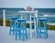 40" Outdoor Round Pub Table - White-1