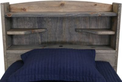 Trendwood Inc. Bunkhouse Palomino Driftwood Bookcase Full Youth Bed with 2 Underdressers-4