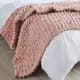 Olliix by Madison Park Chenille Chunky Knit Blush Throw-2