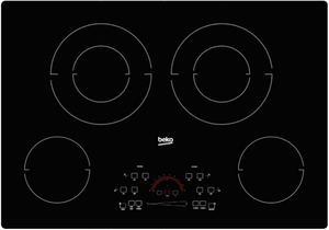 Black Beko electric cooktop with 4 burners