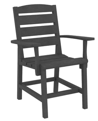 C R Plastics Napa Outdoor Dining Arm Chair - Slate Grey