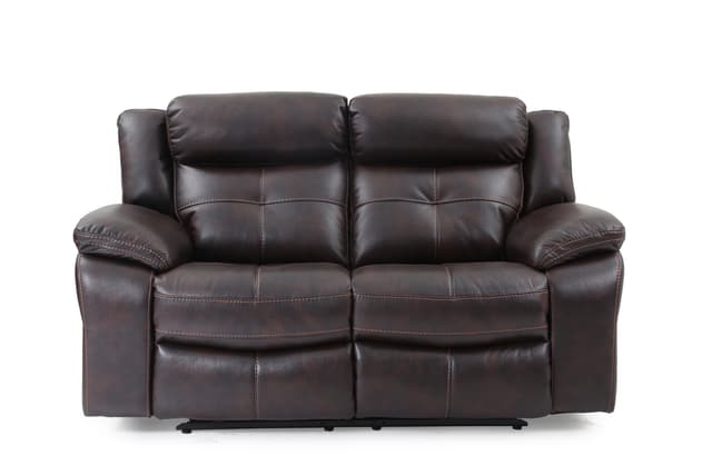 Cheers Leath-Aire Walnut Reclining Loveseat-0