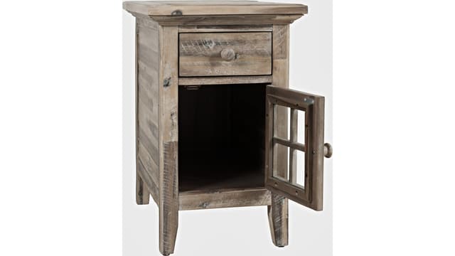 Jofran Inc. Rustic Shores Power Brown Chairside Table-2