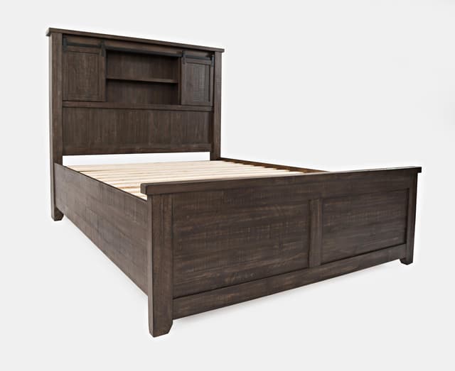Jofran Inc. Madison County Barnwood King Barn Door Storage Bed-3