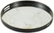 A & B Home Black/Gold/Silver Round Mirrored Decorative Tray-0