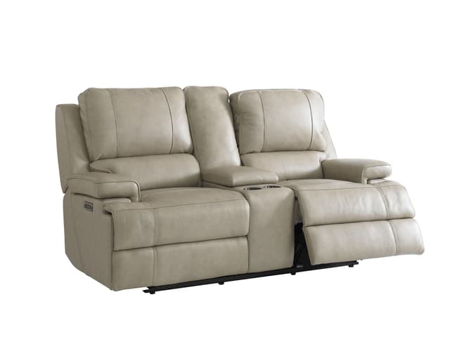 Bassett® Furniture Power Reclining Loveseat with Power Lumbar-0