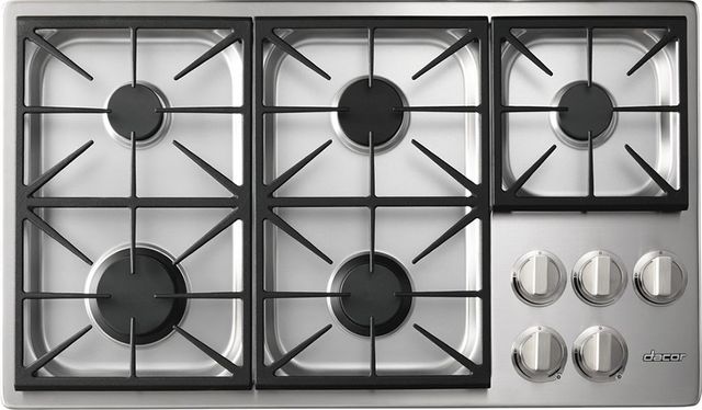 Dacor Heritage 36 Professional Gas Cooktop Stainless Steel