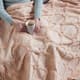 Olliix by Madison Park Brianne Blush 100% Cotton Tufted Chenille Lightweight Throw With Fringe Tassel-3
