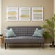 Olliix by Urban Habitat Grey Set of 3 Traveling Road Printed Canvas with Gold Foil-1