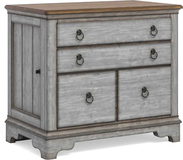 Flexsteel® Plymouth® Distressed Graywash Lateral File Cabinet-0