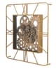 A & B Home Gold Large Square Moving Gear Clock-1