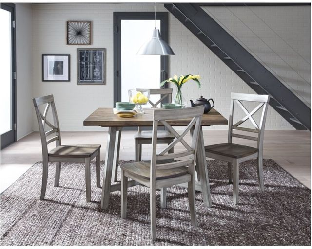 Standard Furniture Fairhaven Reclaimed Rustic Grey 5 Piece Dining Standard Furniture Fairhaven Reclaimed