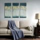 Olliix by Madison Park Teal Set f 3 Midnight Forest Gel Coat Canvas with Gold Foil Embellishment-1