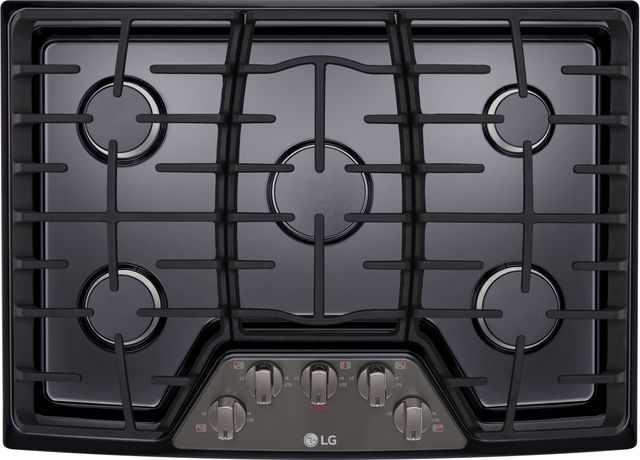 Lg 30 Black Stainless Steel Gas Cooktop Lcg3011bd Spencer S Tv