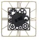 A & B Home Gold Large Square Moving Gear Clock-2