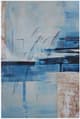 Olliix by Madison Park Overseas 5 Piece Blue Printed Canvas with Gel Coat Set-1