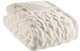 Olliix by Madison Park Ruched Fur Ivory 50"x60" Throw-0