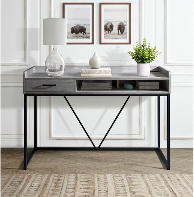 Elements International Gray Preston Desk-2