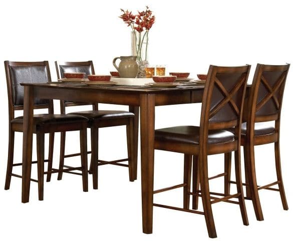 Homelegance® Verona Amber/Dark Brown Counter Chair-2