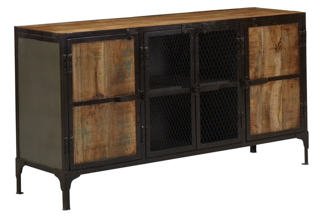 Jaipur Furniture Industrial 4 Door Plasma Media Console-1