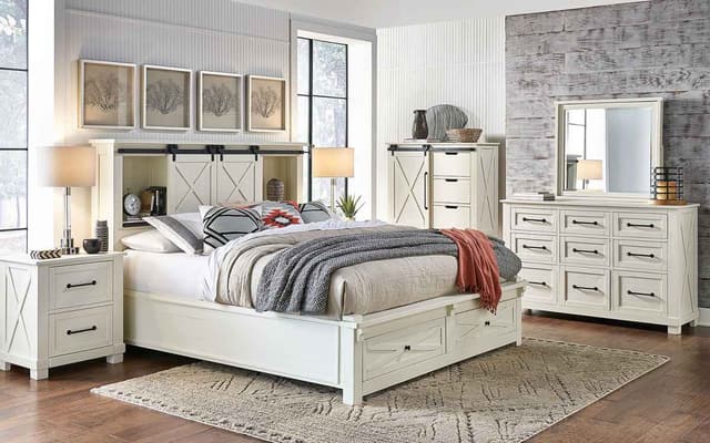 A-America® Sun Valley White Queen Storage Bed-4