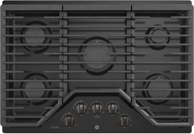 Ge Profile Series 30 Black Stainless Built In Gas Cooktop