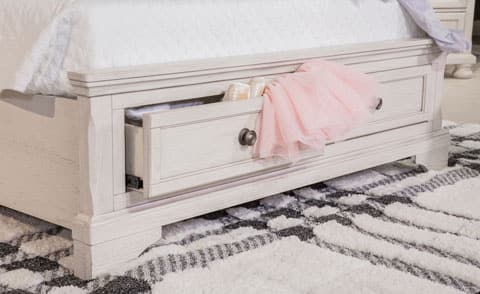 Signature Design by Ashley® Robbinsdale Antique White Full Sleigh Storage Bed-1
