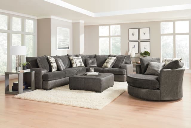Albany Industries Zaftig Charcoal 2-Piece Sectional-1