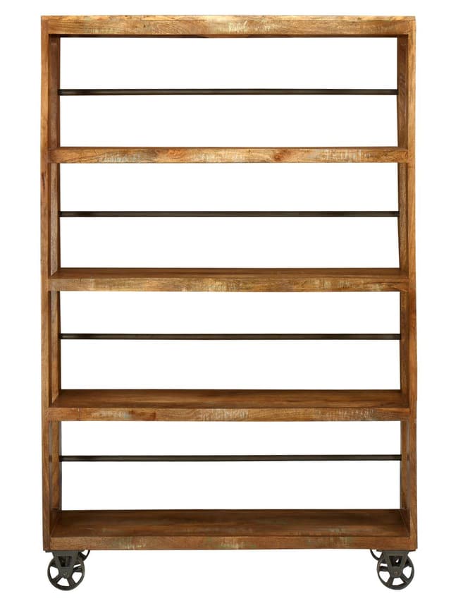 Jaipur Furniture Vintage Wheeled Bookcase-1