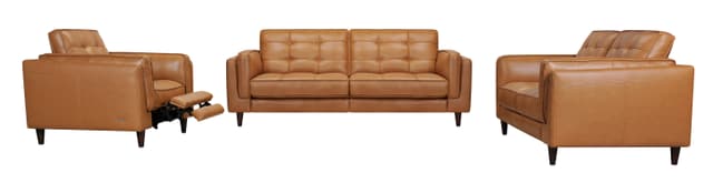 Violino 32970 Leather Loveseat with Power Footrest-2