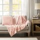 Olliix by Madison Park Duke Blush Faux Fur Square Pillow-1