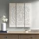 Olliix by Madison Park White Set of 3 White Mandala 3D Embellished Canvas Set-1