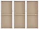 Olliix by Madison Park Sterling Mist 3 Piece Grey Hand Brush Embellished Canvas Set-3