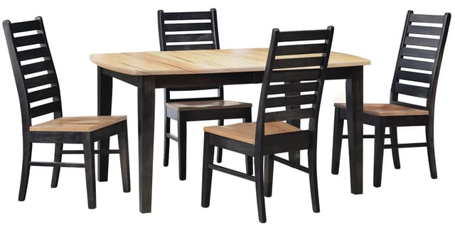 Country View Woodworking Amish Handcrafted Wormy Maple 7 Piece Dining Set-0
